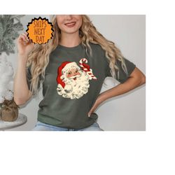 Retro Christmas Santa Shirt, Retro Santa Hat Shirt, Classic Christmas Santa Tee,Vintage Santa Graphic Shirt,Santa Claus