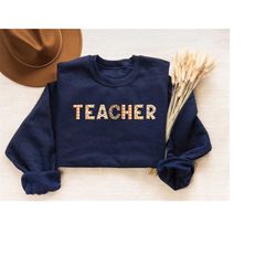 Pumpkin Themed Teacher Sweatshirt, Pumpkin Season Sweatshirt, Teacher Appreciation Shirt, Thanks Teacher Shirt, Thanksgi