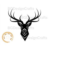 Deer Head SVG, Deer SVG, Deer Silhouette, Deer Head Png, Deer Clipart, Cut File, DXF, svg file for cricut