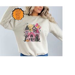 The Haunted Mansion House Sweatshirt, Mickey and Friend Stretching Room Sweater, Retro The Haunted Mansion House, Fall H