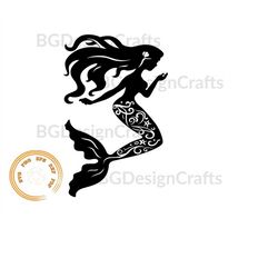 Mermaid SVG, Mermaid Clipart, Mermaid Png, Clipart, Silhouette, Svg file for cricut