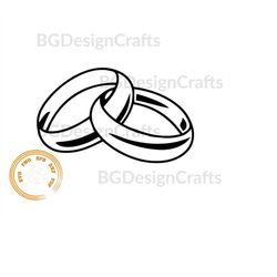 Wedding Rings3, Wedding Rings SVG, Rings svg, Wedding svg, eps, dxf, png, cut file, Silhouette