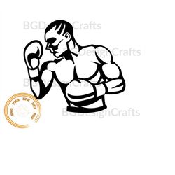 Boxer SVG, Boxer Png, Boxer Clipart, Box SVG, Sport SVG, Fighter Svg, Clipart, Cut file, Silhouette