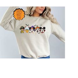 Disney Halloween Mickey And Friends Sweatshirt, Disney Halloween Sweater, Mickey and Friends Halloween Sweater, Hallowee