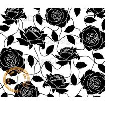 rose pattern 2, rose pattern svg, seamless pattern svg, flower pattern svg, tooled leather png, damask clipart