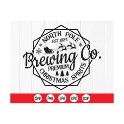 North Pole Brewing Co svg, North Pole svg, Christmas Svg, Funny Christmas Svg,Merry Christmas svg, Digital Files Instant