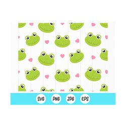 frog seamless pattern svg, cute frog seamless pattern svg, instant download files for cricut
