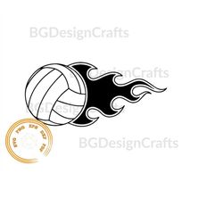 Volleyball SVG, Ball SVG, Flame, Png, Cut File, Volleyball svg file for cricut,