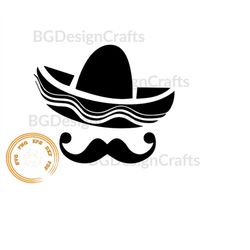 mexican sombrero svg, mexican hat svg, mexican svg,  whiskers svg, clipart, eps, png