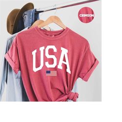 Comfort Colors Usa Flag Tee, USA Flag Shirt, 4th of July Shirt, Big USA Tshirt, USA Comfort Colors Shirt, Usa Comfort Co