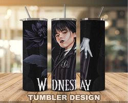 Wednesday Tumble Wrap , Addams Family Design, Wednesday 20oz wrap, Trending Wednesday 07