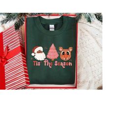 Tis the season Christmas Sweatshirt, Cute Christmas Sweatshirt, Christmas Sweatshirt, Retro Christmas sweatshirt, Reinde