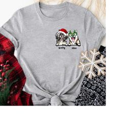 dog christmas shirt, personalized dog christmas shirt, dog lover shirt, dog owner gift