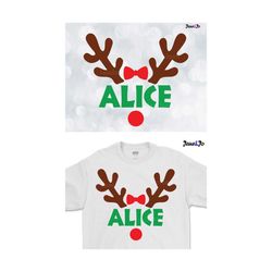 Reindeer SVG,Rudolph Frame SVG,Silhouette Circut cut files,Girls Christmas deer svg,Christmas Svg shirt Kids Dxf Vector