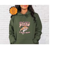 All I Need is Pizza and Horror Movies Hoodie, Halloween Homeparty Hoodie, Halloween Gift, Halloween Pizza Hoodie, Hallow