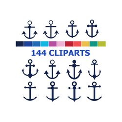 Anchor clipart,Anchor cliparts,Anchors digital clipart,sea clipart,Ocean Clipart,Silhouette Anchors Clipart,Sea Anchor