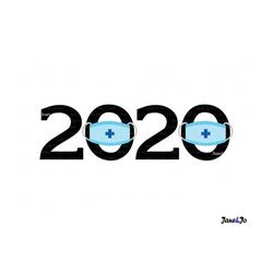 2020 Quarantine Mask svg, 2020 svg ,Virus SVG, Social Distancing Svg, Quarantine SVG ,Clipart Vector , Silhouette Cricut