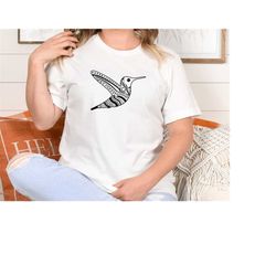 Hummingbird Mandala Shirt, Bird Shirt, Gift For Her, Hummingbird tee, Hummingbird Silhouette, Hummingbird Shirt, Animal