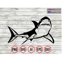 Shark Silhouette 2, Shark svg, Angry Shark svg, Ocean svg - Clipart, Cricut, CNC, Vinyl Cutter, Decal Sticker, T-Shirt F