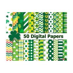 St. Patrick's Day Digital Paper,St Patricks paper,Green Digital Paper,Shamrock digital paper,Saint Patrick's Day Digital