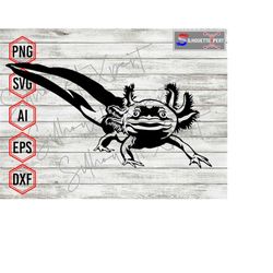 Axolotl svg, Cute Axolotl svg - Clipart, Silhouette, Cricut, CNC, Laser, Decal Sticker, T-Shirt File.