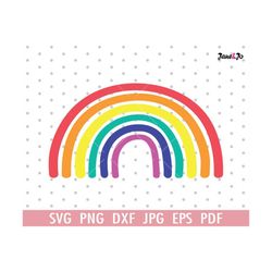 Rainbow SVG, Rainbow Clipart, Rainbow Pastel cute Sky Svg Rainbow PNG Jpg Eps, Dxf Circut Cut files Silhouette, Clip Art