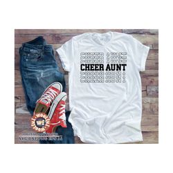 Cheer Aunt svg, Cheer Auntie svg, Cheer Fan svg, Cheer Family svg, echo, stacked, Cheer svg, Svg Dxf Eps Ai Png Silhouet