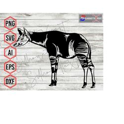 Cute Side View Standing Okapi svg, Okapi svg, Horse svg, Animal svg - Clipart, Cricut, CNC, Vinyl Cutter, Decal Sticker,
