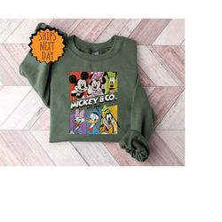 Vintage Mickey & Co 1928 Sweatshirt, Mickey And Friends Sweatshirt, Disney Matching Sweater, Disneyworld Trip Sweater, B