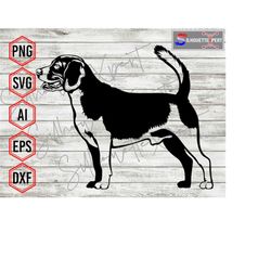 Sideview Beagle svg, Standing Beagle svg, Dog svg, Pet svg - Cricut, CNC, Laser, Vinyl Cutter, Decal Sticker, T-Shirt Fi