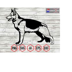 German Shepherd svg, Police K9 svg / K9 unit svg/ Thin Blue Line svg - Clipart, Cricut, CNC, Vinyl Cutter, Decal Sticker