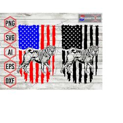 Cute Shar Pei svg, American Flag svg, Puppy svg, Dog svg - Cricut, CNC, Laser, Vinyl Cutter, Decal Sticker, T-Shirt File
