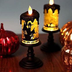 halloween led candle lamp table decor