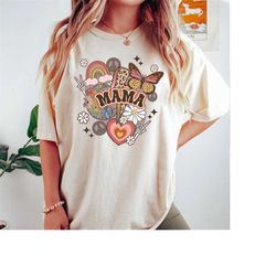 Mama Retro Shirt, Mama Hippie Cute Shirt, Vintage Mom Shirt, Mother's Day Gift, Flower Shirts for Women