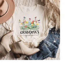Grandma's Garden Shirt, Birth Flowers Shirt With Kids Names, Personalized Mom Shirt, Mother's Day Gift