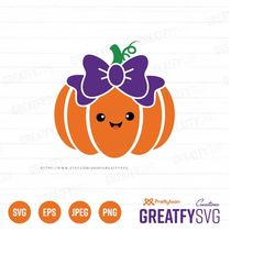 SVG Pumpkin Halloween Clipart Cut File Cricut Design Space Ribbon Svg Halloween Party Cutting Machine Happy Halloween Sv