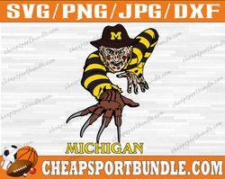 Michigan Wolverines Freddy Krueger svg, Michigan Wolverines svg, N C A A Teams svg, N C A A Svg, Png, Dxf, Eps