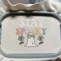Spooky Vibes Embroidery Design, Spooky Halloween Craft Embroidery Design, Stay Spooky Embroidery Machine Design