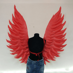 Red angel wings adult, angel wings costume, wings cosplay, Lucifer wings Large red angel wings, red wings party