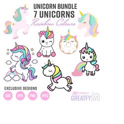 Unicorn Svg, Unicorn SVG BUNDLE, Unicorn for Cricut, Cricut Files, Unicorns, Unicorn Rainbow Svg, Rainbow, Unicorn Svg C