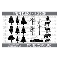 Tree Svg File Nature Svg Mountain Svg File Tree Clipart Tree Silhouette Tree Png Bear Svg Deer Svg Owl Svg Tree Vector P
