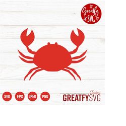 SVG Instant Download Crab, Red Crab, Crab Cut File, Crab Clipart, Cutting File for Cricut, Cricut Design Space, Summer S