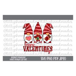 Valentine Gnomes Svg, Happy Valentines Day Svg, Valentine Gnome Svg, Gnome Valentine Svg, I Gnome You Svg, Valentines Gn