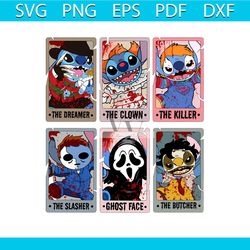 Vintage Stitch Friends Horror Characters PNG Sublimation