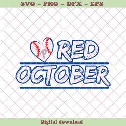 Vintage Phillies Baseball Red October SVG Design File