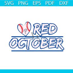 Vintage Phillies Baseball Red October SVG Design File