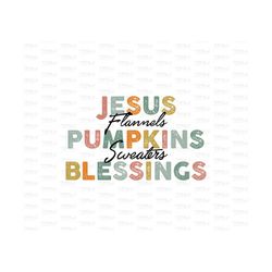 Retro Fall Christian Png, Jesus Flannels Pumpkins Sweaters Blessings png, Retro Fall Sublimation, Vintage Autumn png, Th