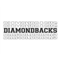 Stacked Diamondbacks Svg, Go Diamondbacks Svg, Run Diamondbacks Team Svg, Sport Jersey Font. Vector Cut file Cricut, Pdf
