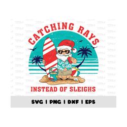 Funny Christmas In July SVG, Beach Christmas PNG, Summer Vibes, Files For Cricut Sublimation, Funny Santa Hat Svg, Summe