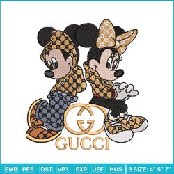 Gucci couple embroidery design, Mickey embroidery, Embroidery shirt, Embroidery file, Anime design, Digital download